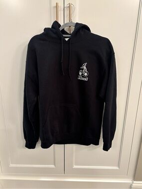 Hazel Boutique Black Pullover Hoodie with White Logo - medium